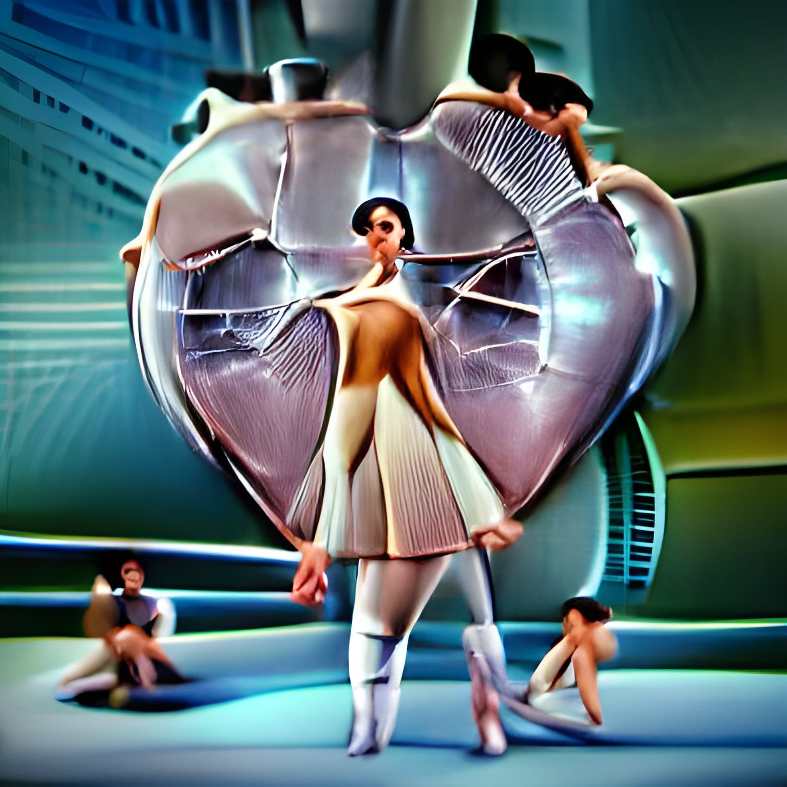 Retro-Futuristic Heart of Ballet