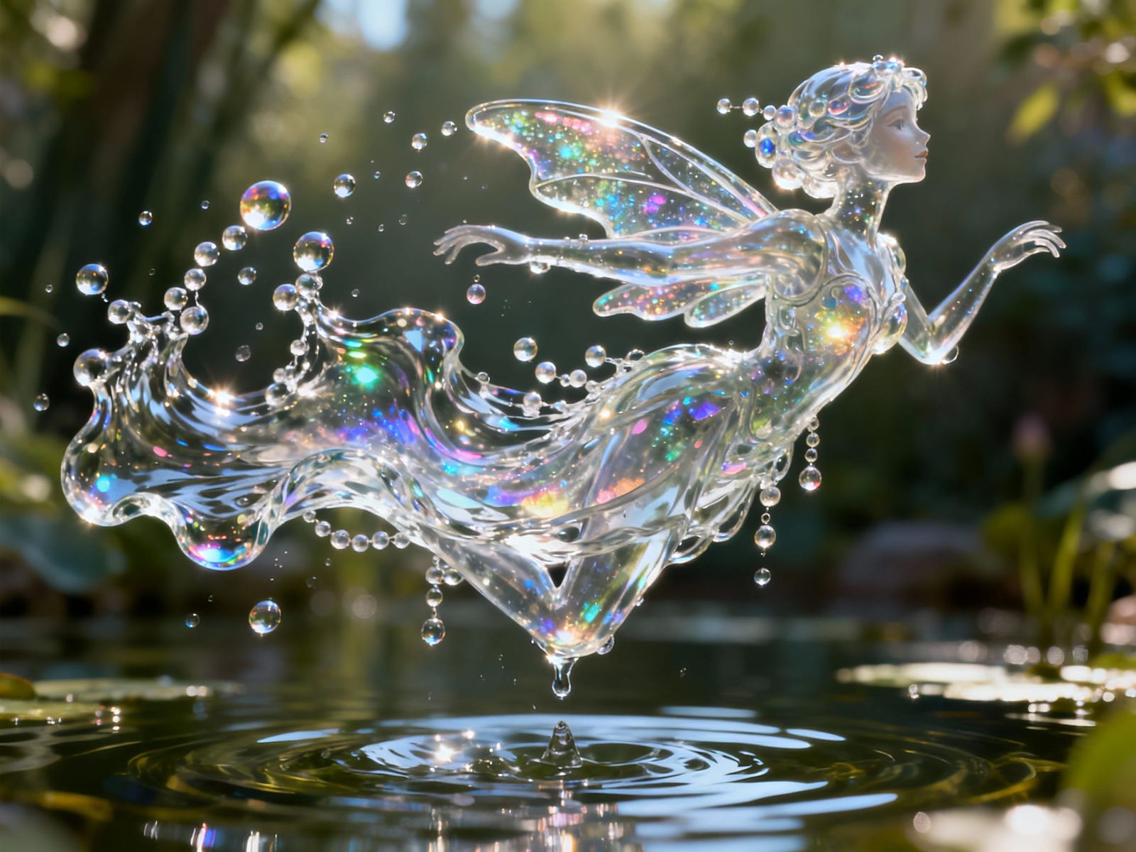 Ethereal Water Fairy Sculpture