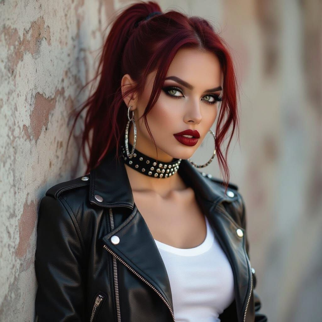 Gothic Punk Fashion Photograph of a Sultry Woman