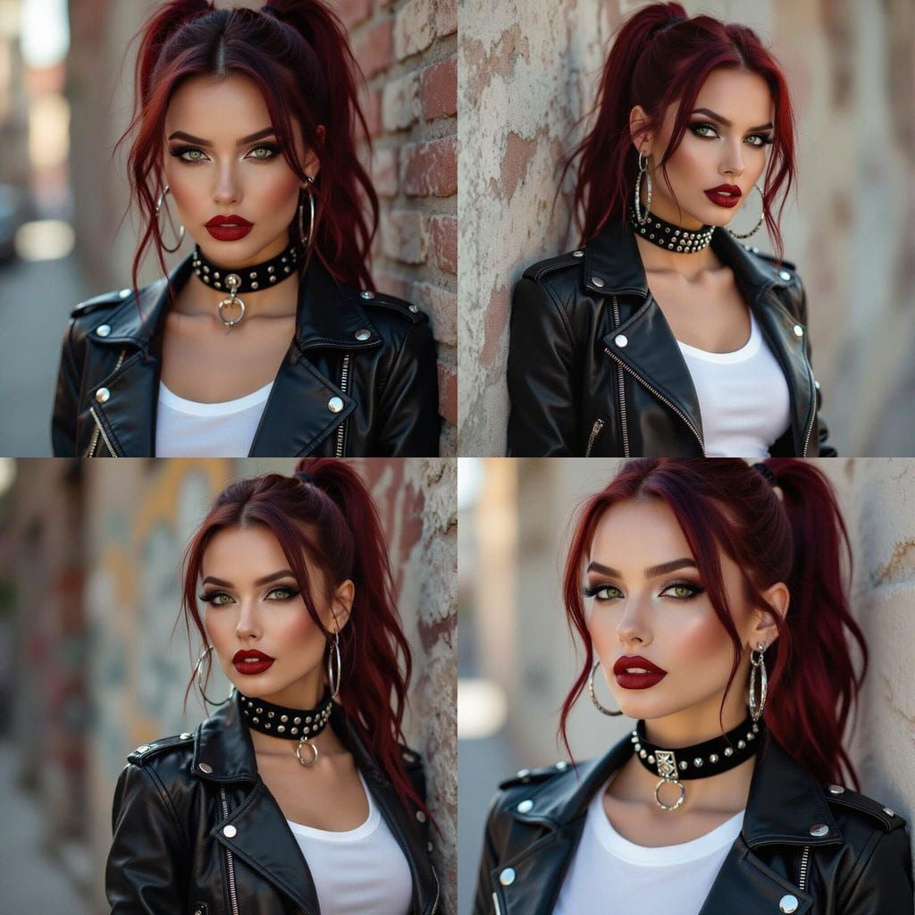 Gothic Punk Beauty in Edgy Urban Fashion