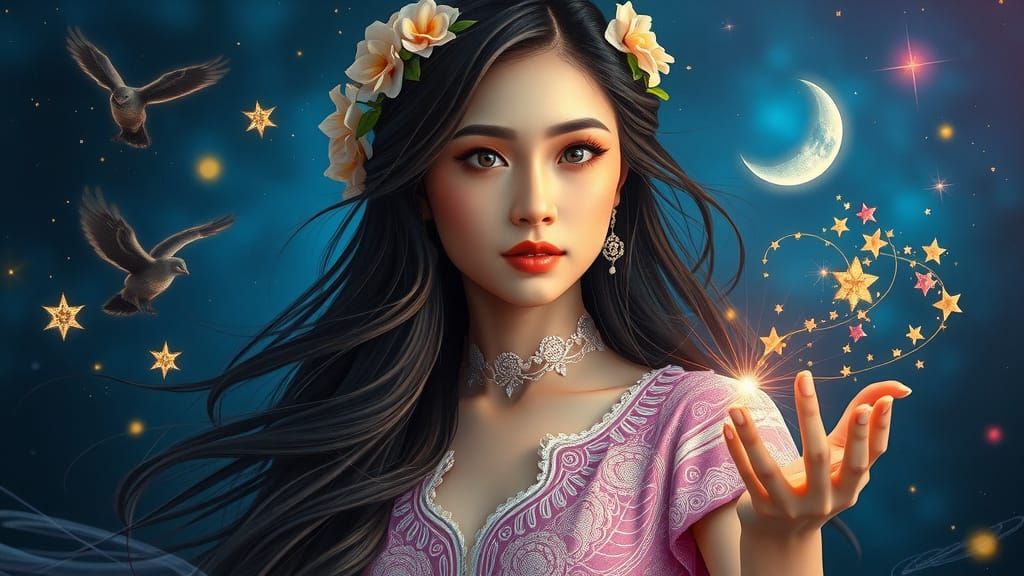 Mystical Indonesian Goddess Embodies Celestial Magic
