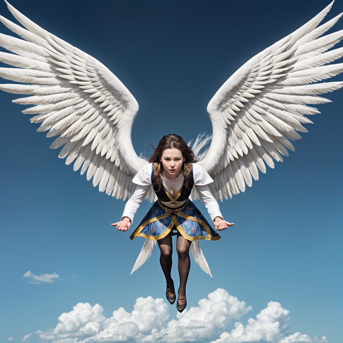 Ethereal Wings of Prayer in Hyperreal Detail