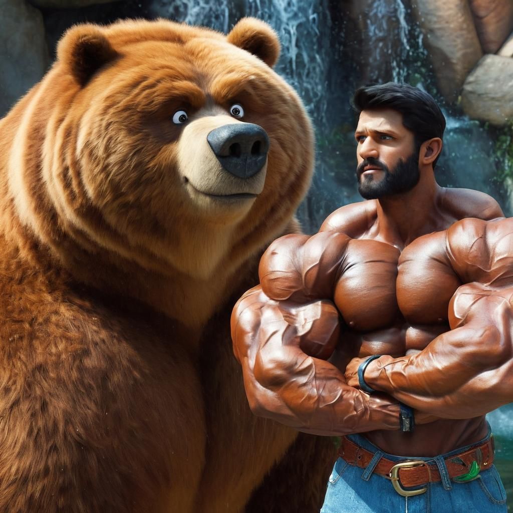 Kenai the Bodybuilder Bear: Disney Reimagined
