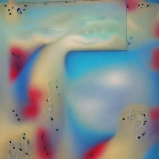 Surreal Melting Abstract Ice Cells in Dali Style