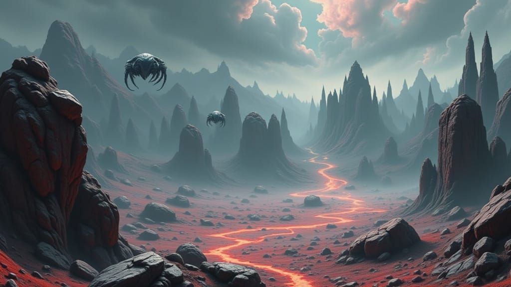 Detailed Landscape with Intricate Textures