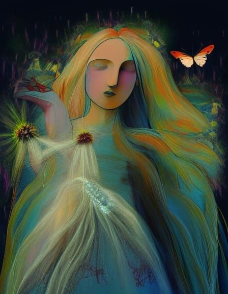 Dandelion Dreamscape: Surreal Abstract Art