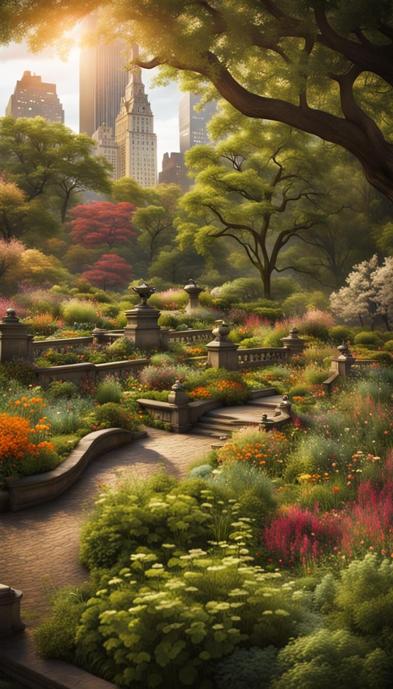 Central Park Transformed into Community Garden: Digital Matt...