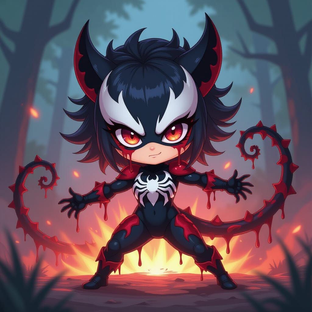Chibi Lilith Phoenix as Carnage Symbiote