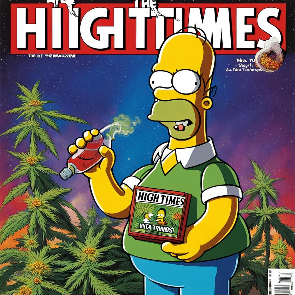 Homer Simpson High Times Cover Art