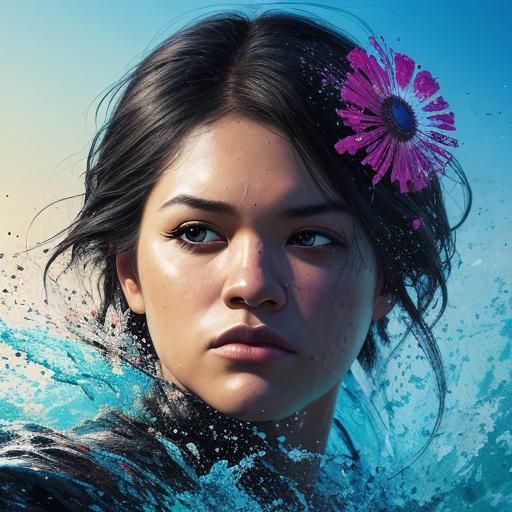 Hyperrealistic California Splash Art Concept