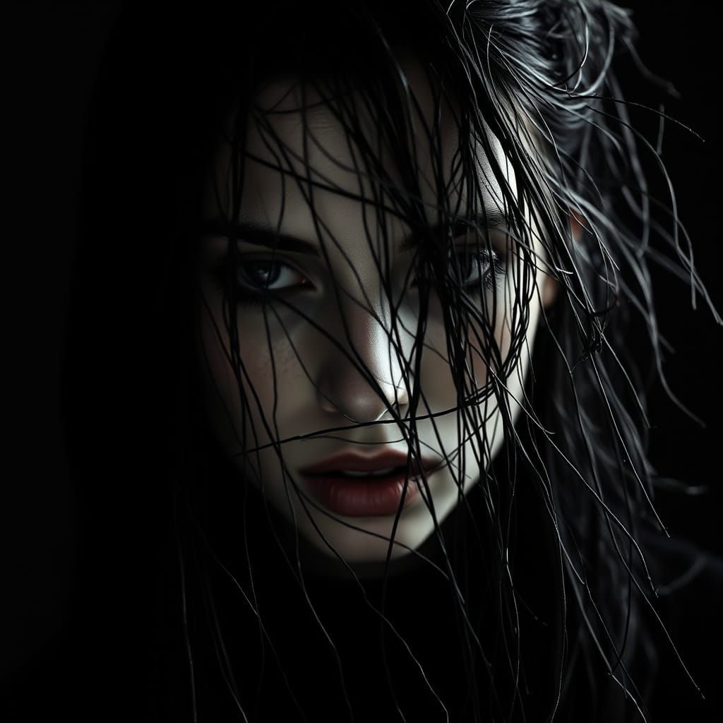 Dark Beauty in Tangled Threads