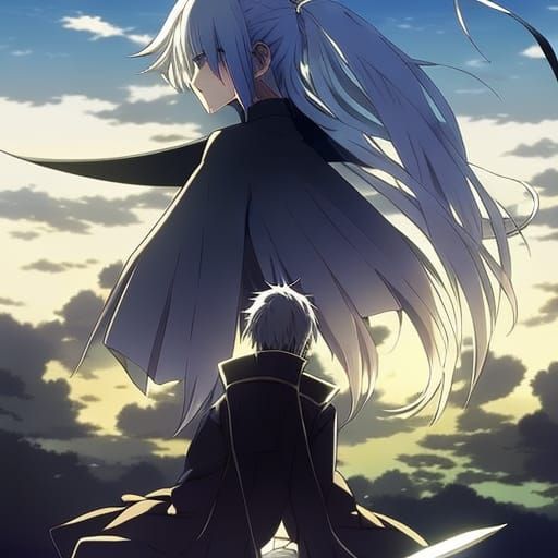 Melancholy Anime Key Visual in Manga Style