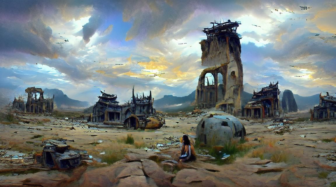 Neon-Lit Futuristic Rest Stop in Cyberpunk Style