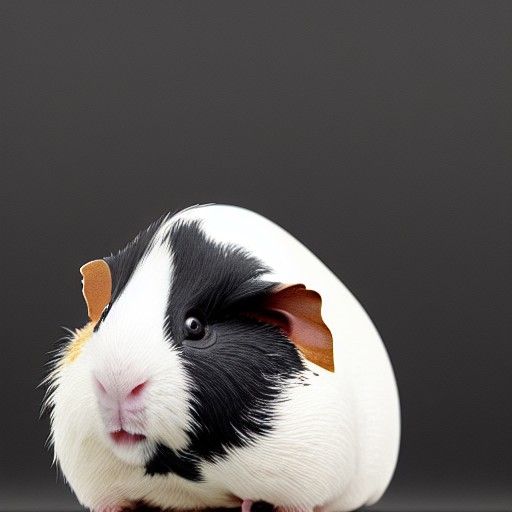 Bald Guinea Pig with Scars: Detailed Matte Painting