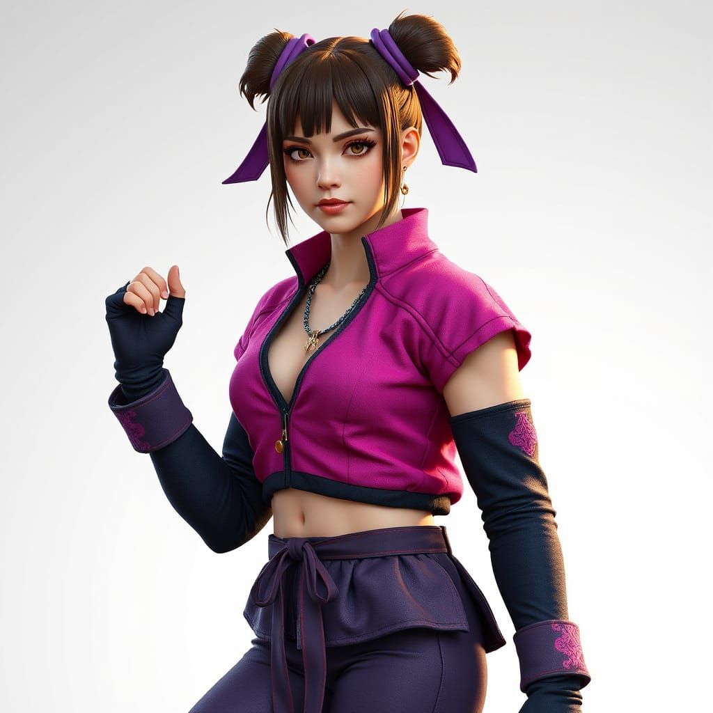 Han Juri From Street Fighter in 8k