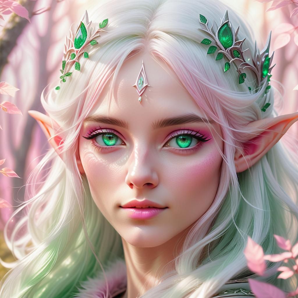 Ethereal Elf Portrait in Pastel Fantasy Style