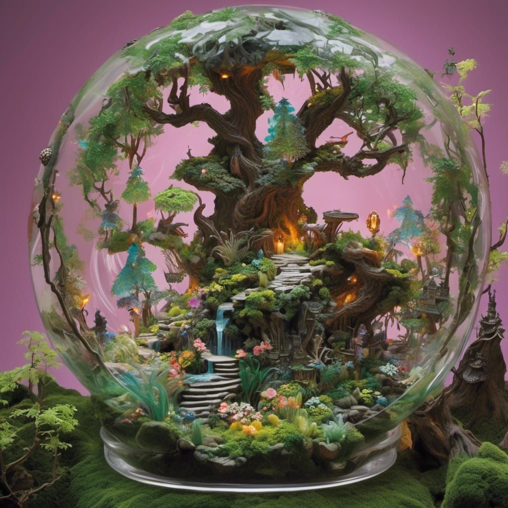 Jungle Inside Crystal Glass Tiger Figurine