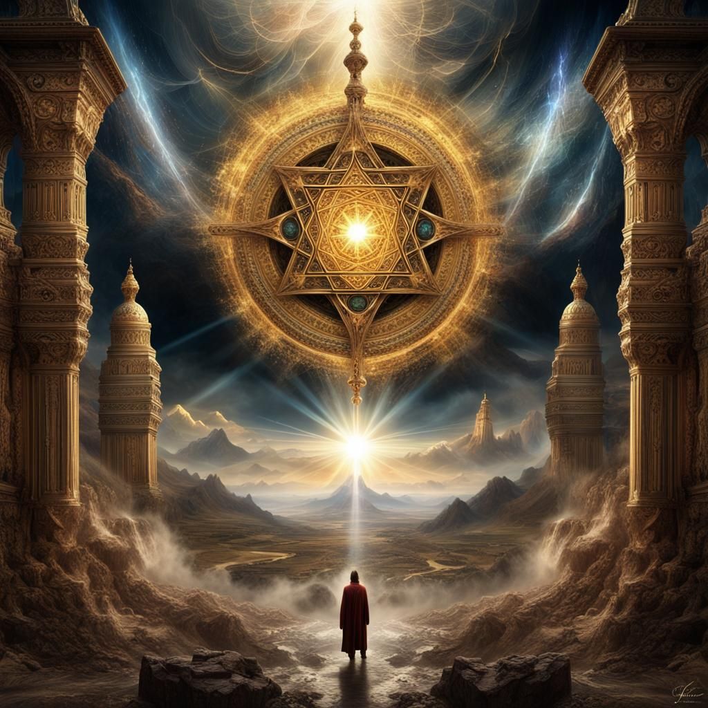 Kabbalistic Symbolism in Detailed Digital Matte Painting