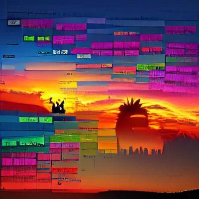 Colorful Sunset Inspired by Rap Music