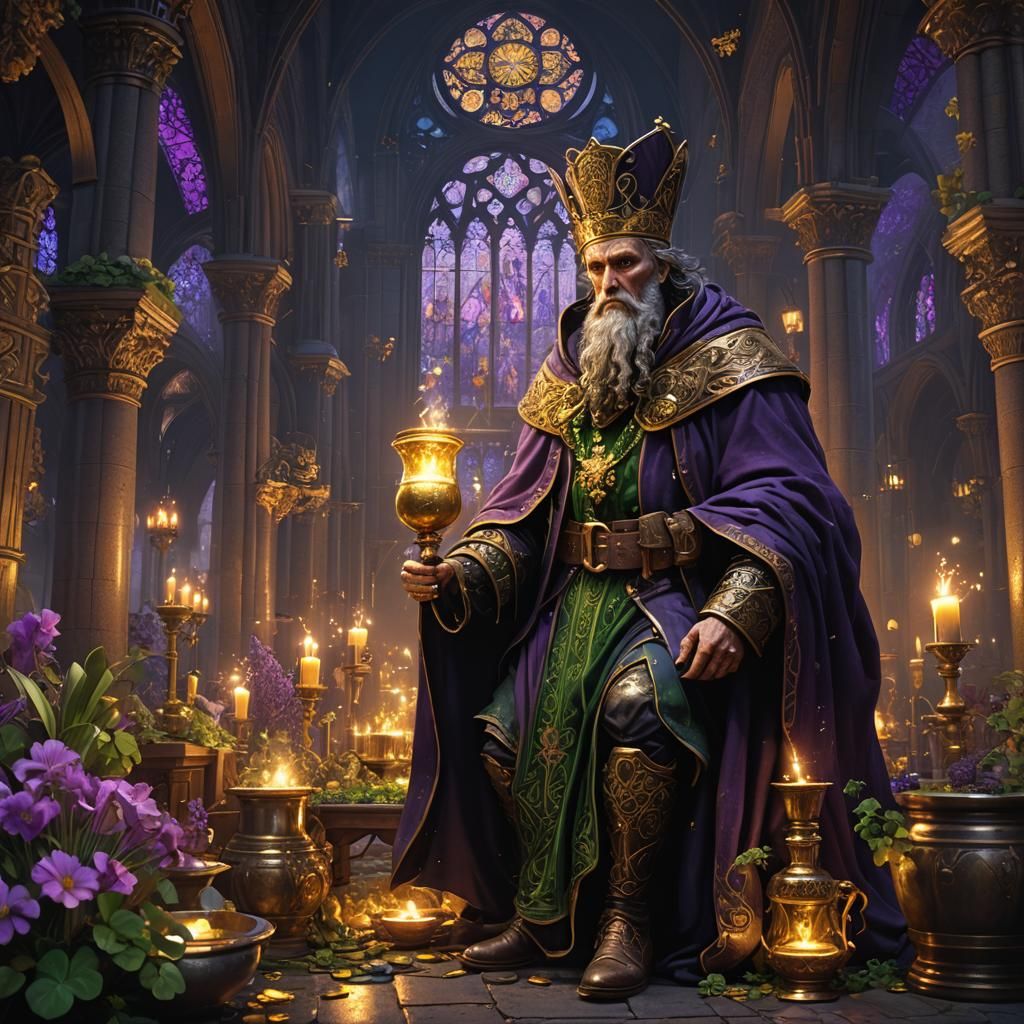 St Patrick in Dark Fantasy Style, 8K