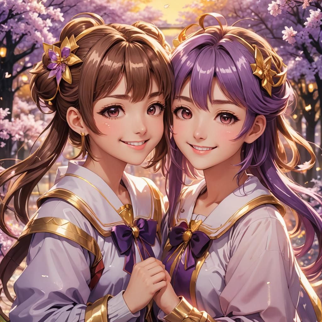 Anime Girls Portrait in Cardcaptor Sakura Style