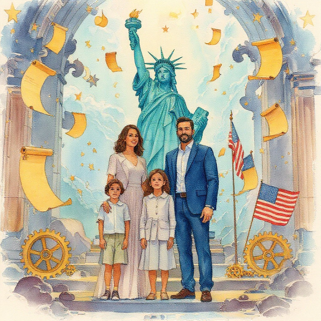 Liberty Stage: Family United in Digital Art