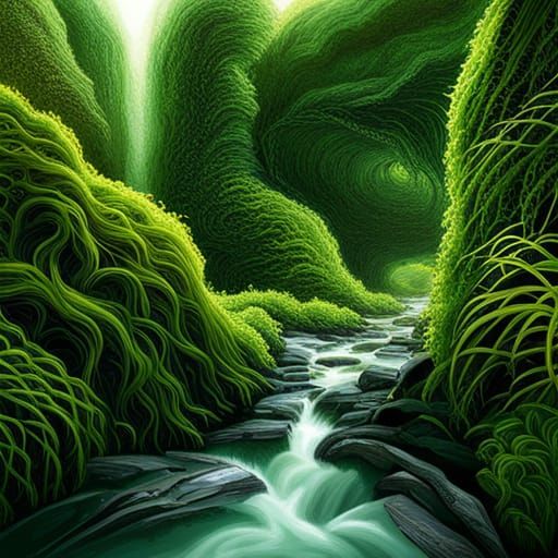 Lush Greenery and Tangled Vines in 8K