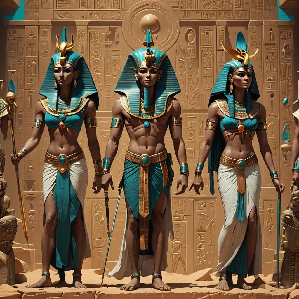 Egyptian Gods Emerge in Art Nouveau Style