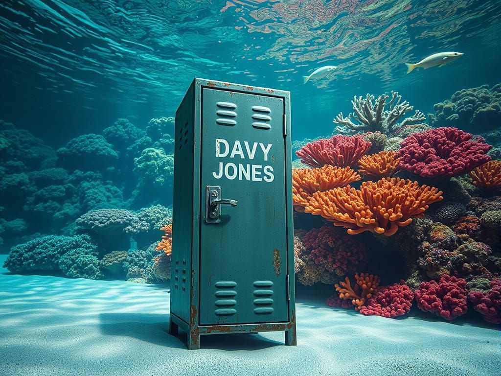 Surreal Locker Under the Sea: Digital Art