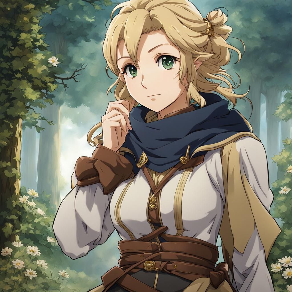 Kachua Powell in Casual Outfit, Anime Style