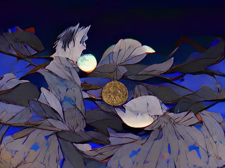 Surreal Moonlit Leaves: A Fairy Tale Nightscape