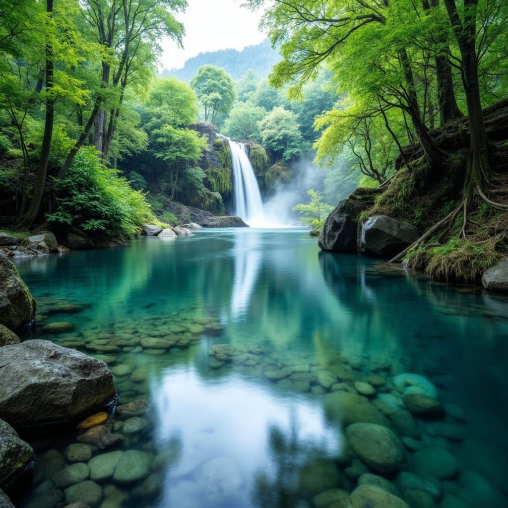 Serene Natural Hot Spring in Ultra-Detailed 4k