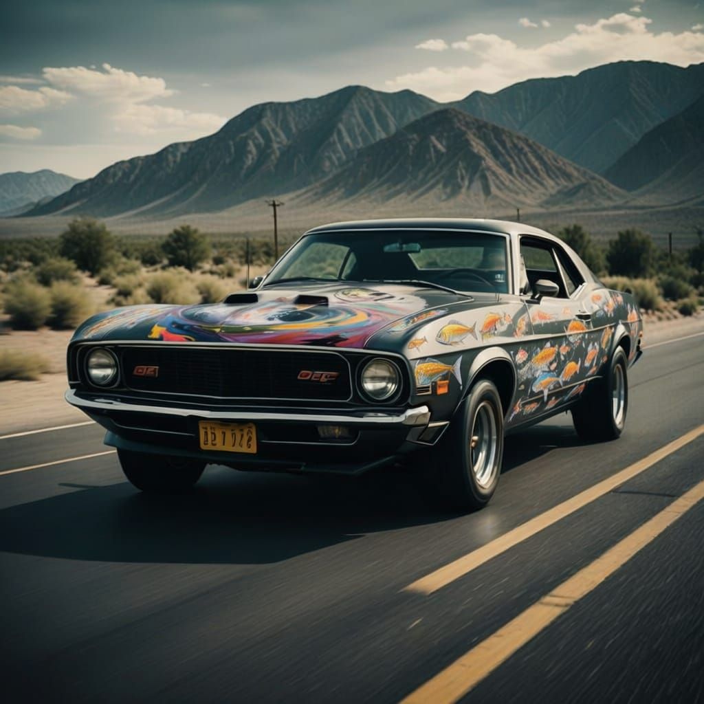 Add fish images to paintwork of car