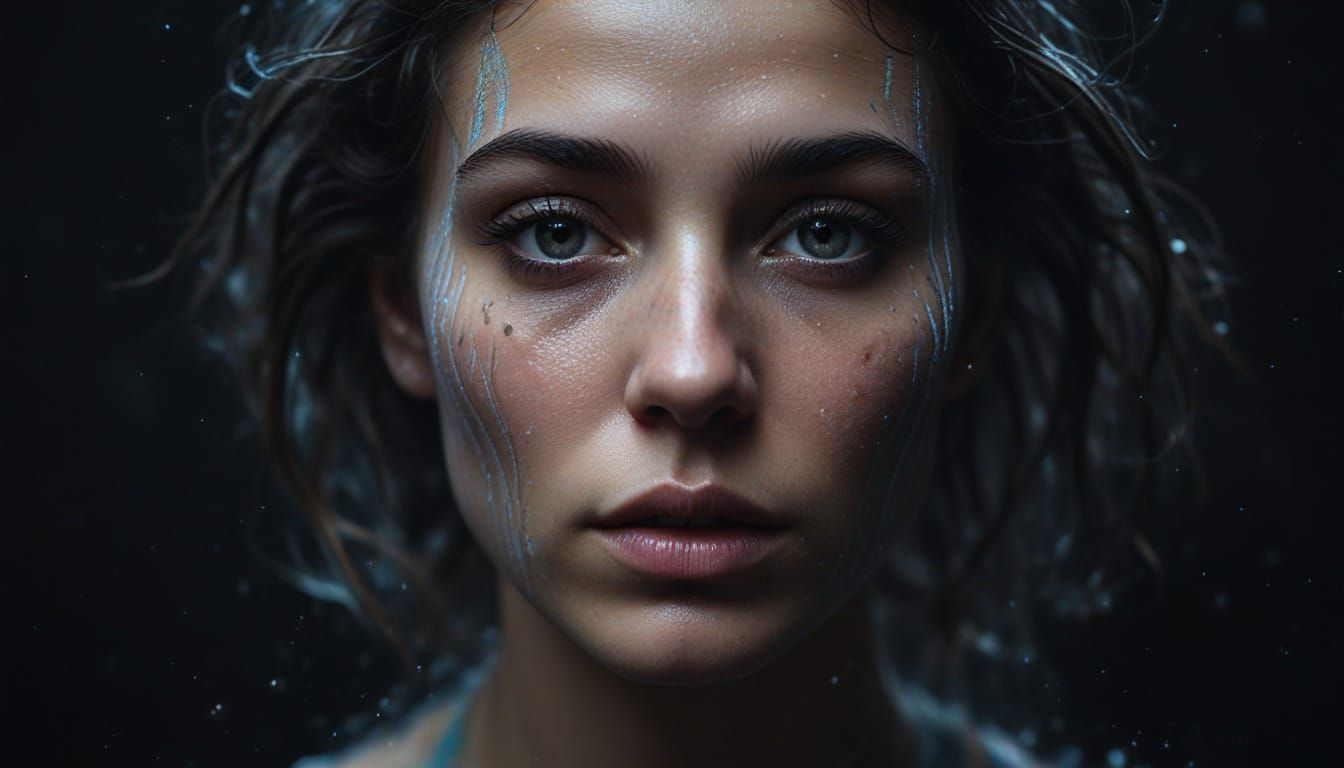 Ethereal Being in Cosmic Shift