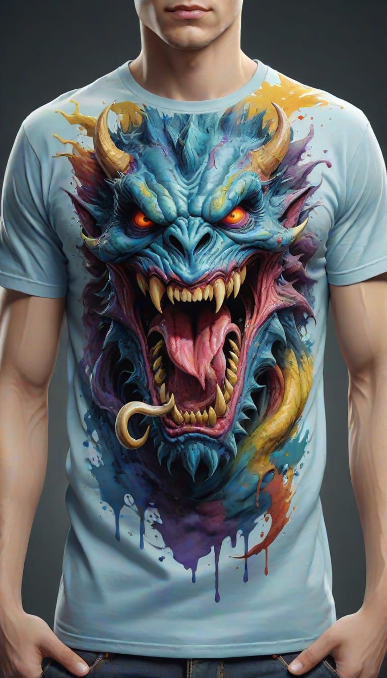 Monster T-shirt mockup