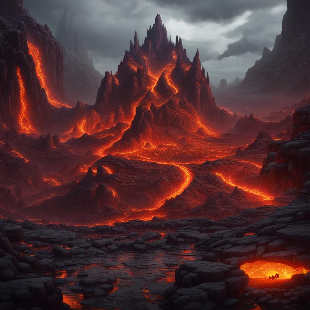 Lava Fox Fantasy Concept Art