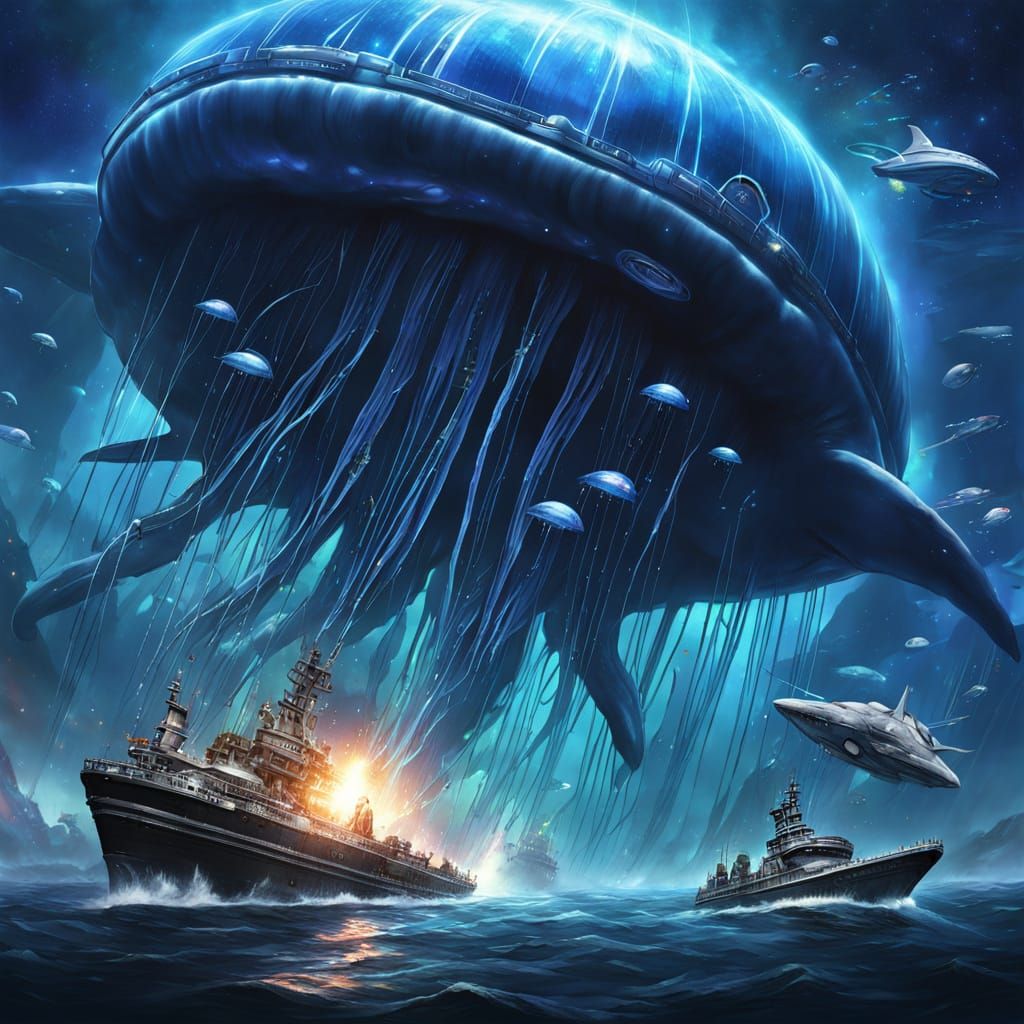 Epic Space Battle: Jellyfish Spaceships vs Majestic Star Wha...