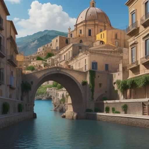Detailed Matte Painting of Sicily