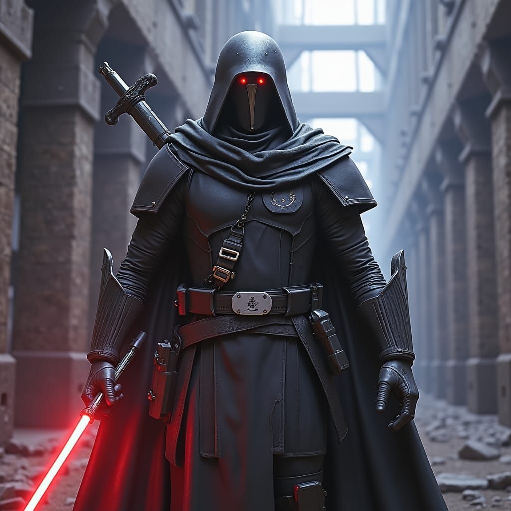 Star Wars Dark Fantasy Hero in Epic Detail