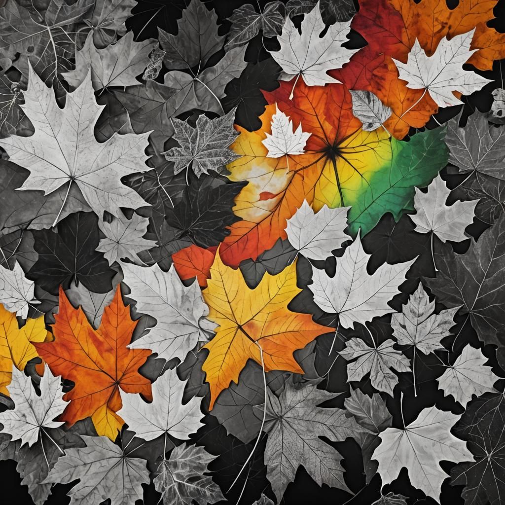 surreal autumn leaves,  Halloween Decorations, costumes,  hi...