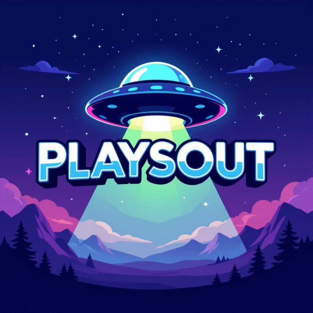 Futuristic UFO Logo for Mini-Game Company