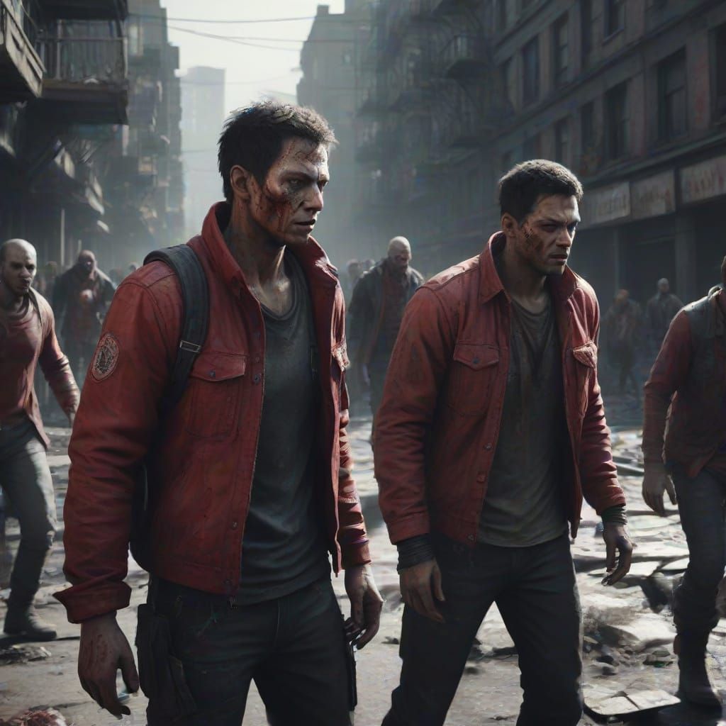 Survivors Battle Zombies in Ruined City