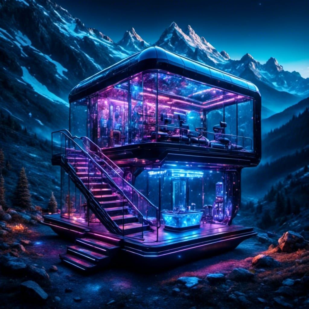 Mobile Gym Pod in Snowy Mountains