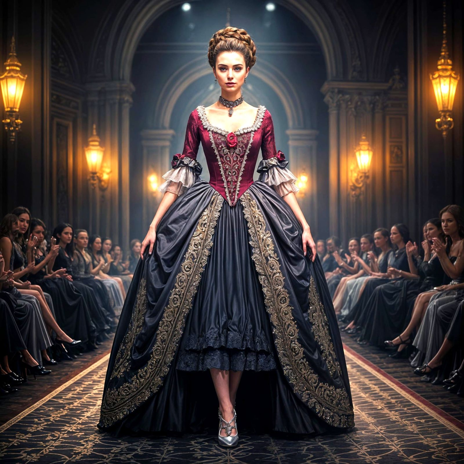 Haute couture fashion showcase