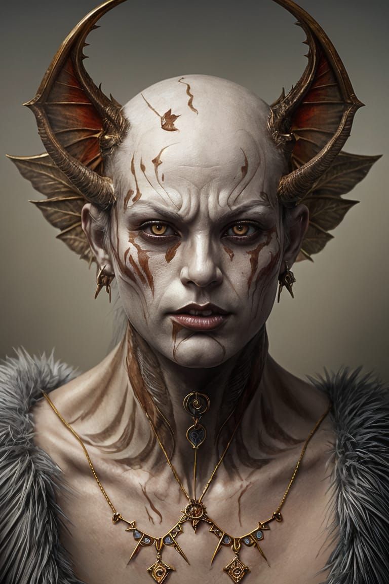 Pazuzu Demon Prince Portrait in Digital Art Style