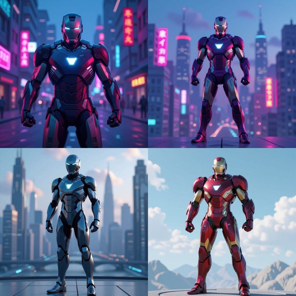 Iron Man in 3D Anime Style