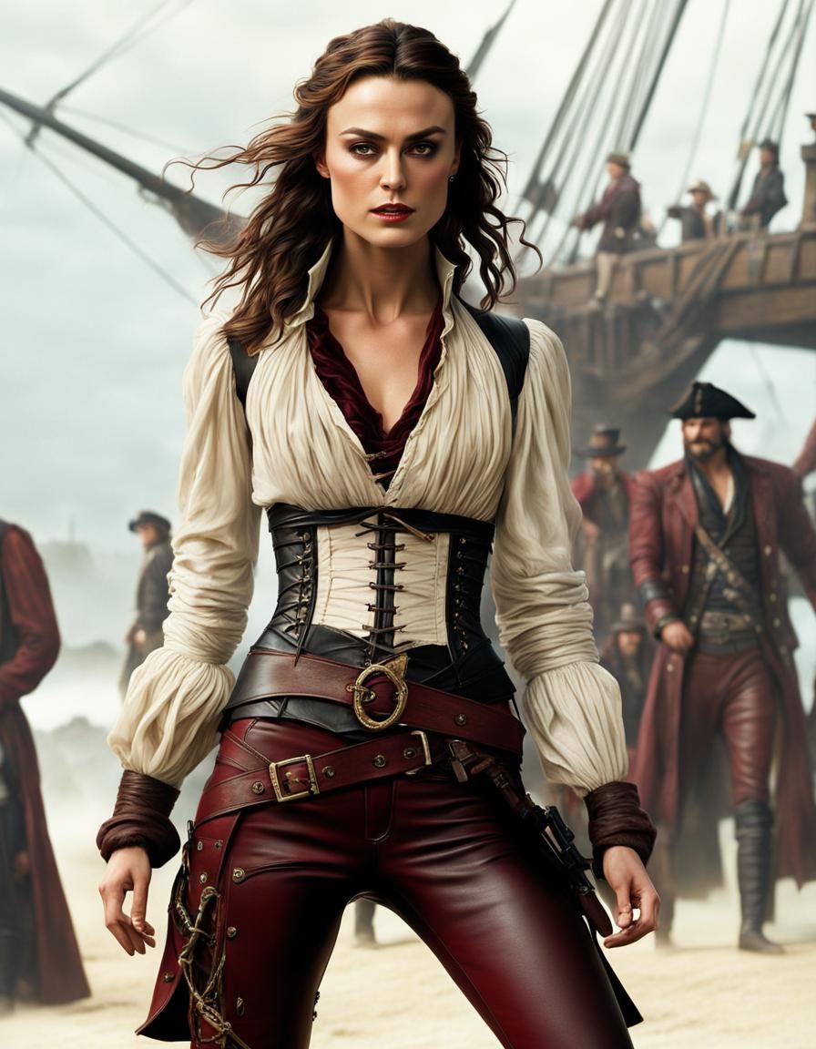 Keira Knightley as Pirate in Leather Corset