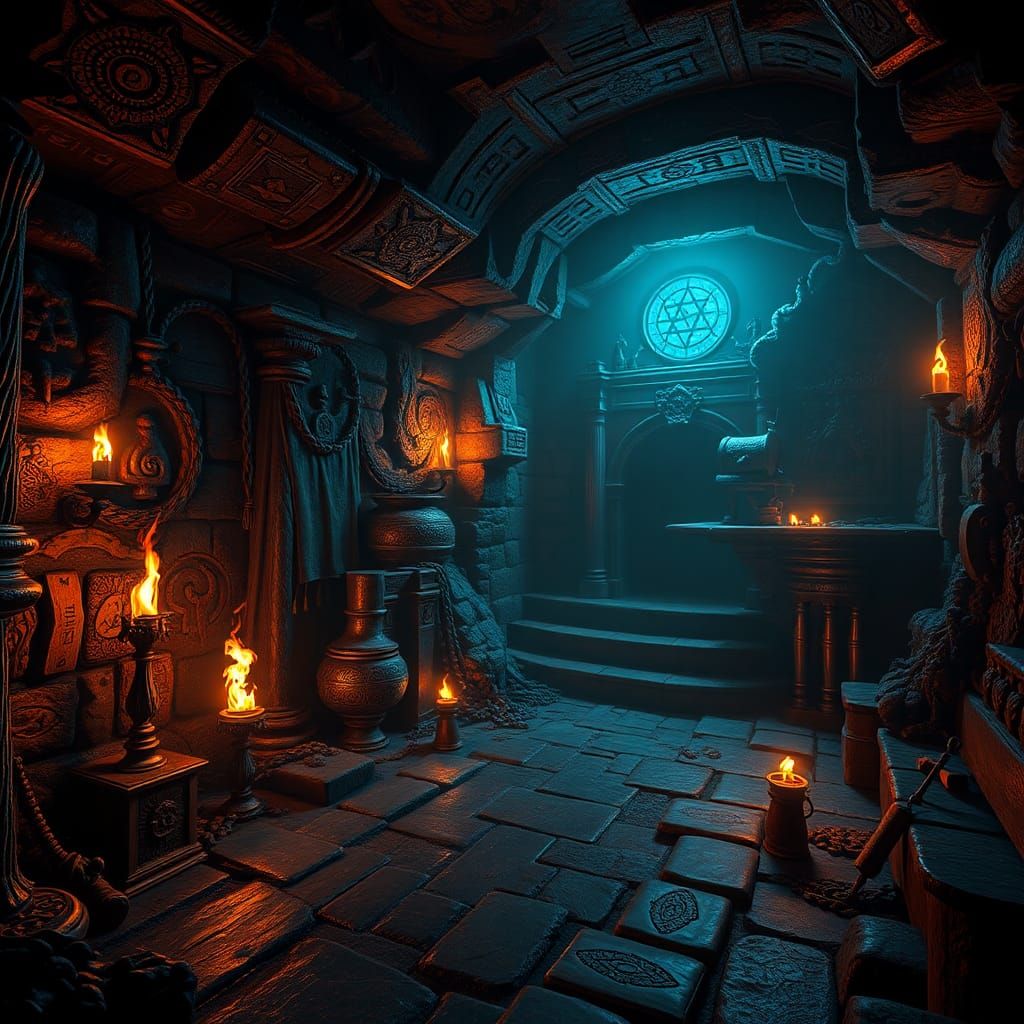 Fantasy Escape Room Concept Art in Unreal Engine 5