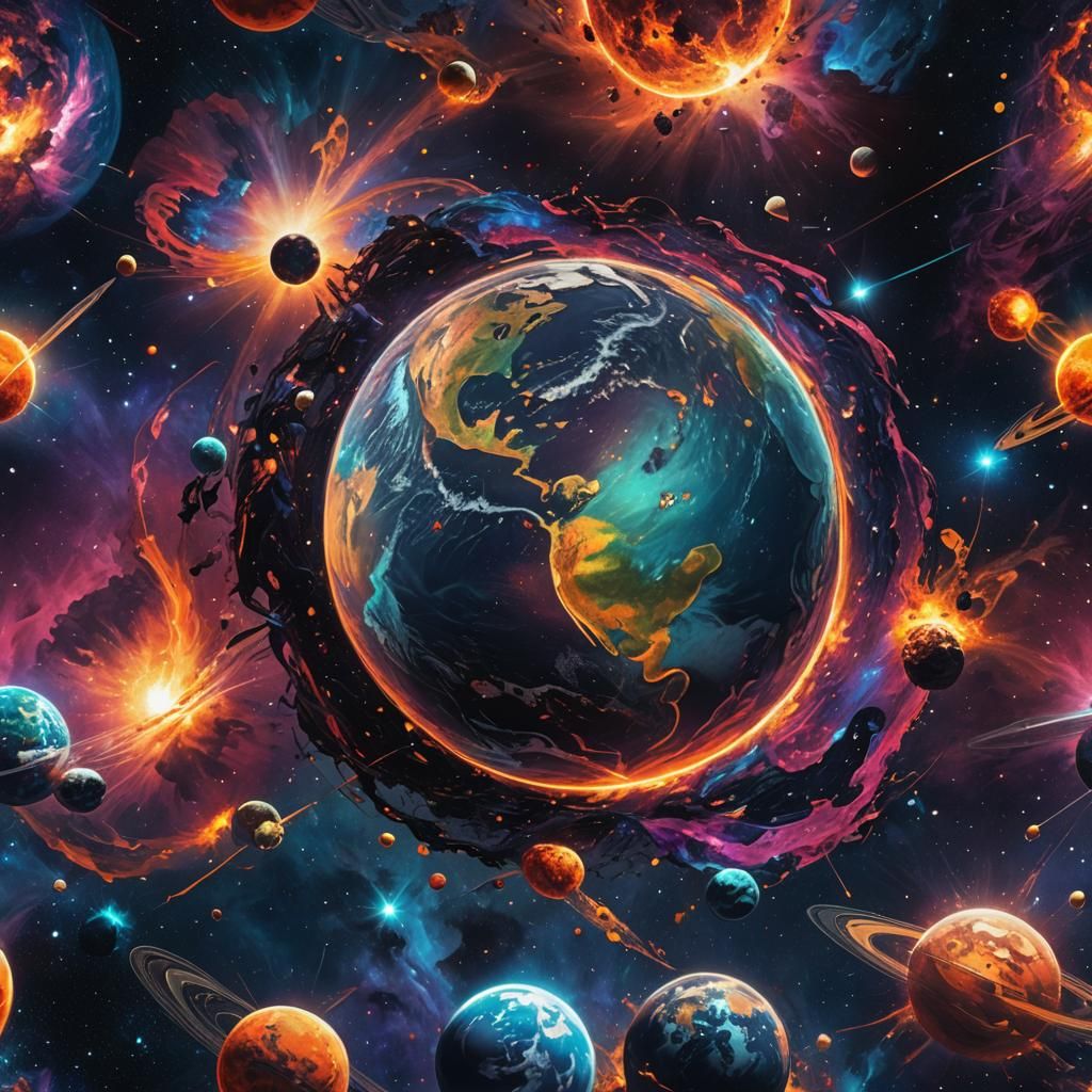 Earth from Space in Cosmic Mixed Media