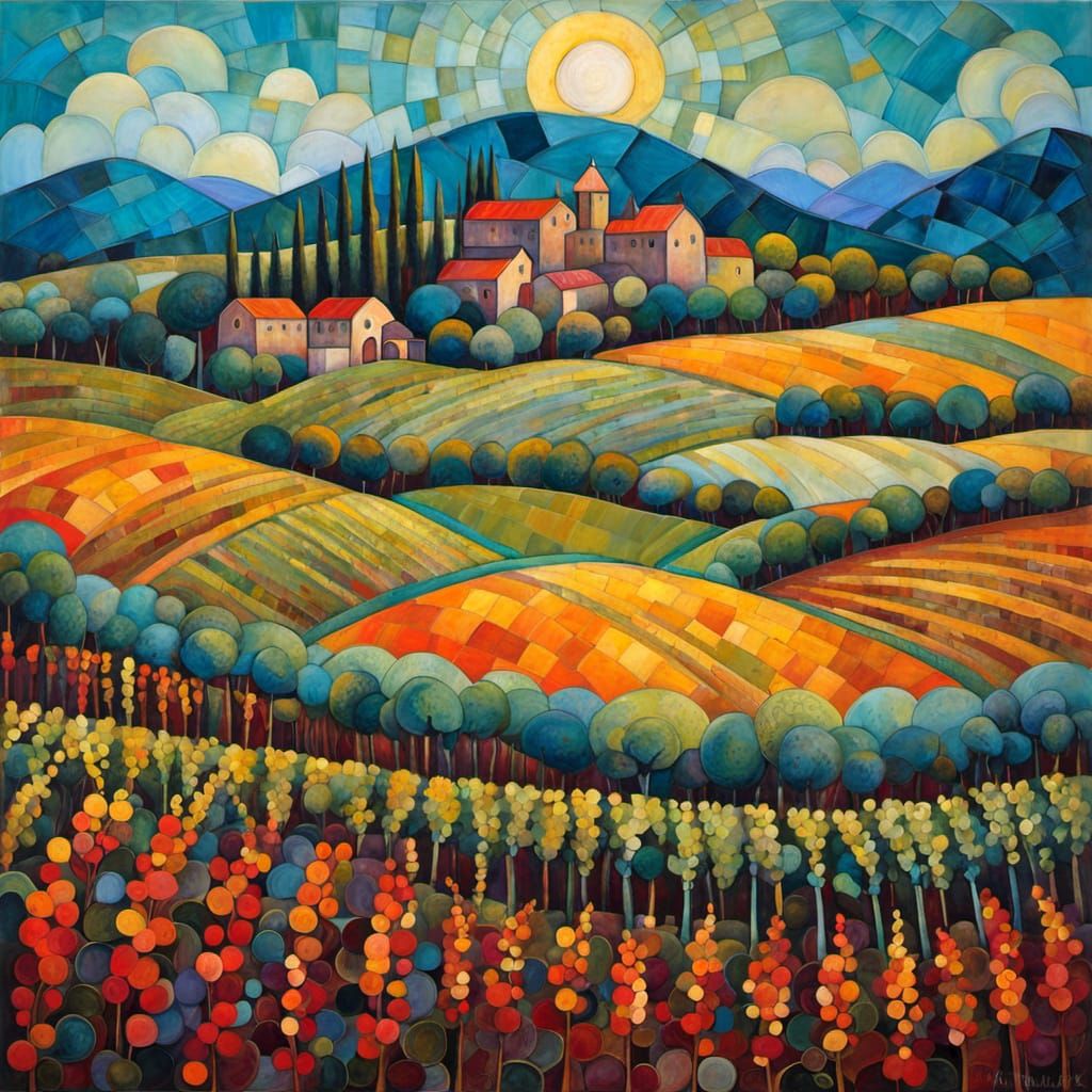 Village and vineyards